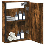 Bathroom Mirror Cabinet Smoked Oak 16.5"x4.7"x23.6" Engineered Wood