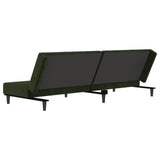 2-Seater Sofa Bed Dark Green Velvet