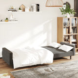 2-Seater Sofa Bed Dark Gray Velvet