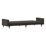 2-Seater Sofa Bed Dark Gray Velvet