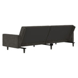 2-Seater Sofa Bed Dark Gray Velvet