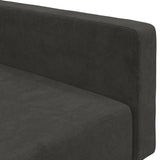 2-Seater Sofa Bed Dark Gray Velvet