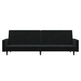 2-Seater Sofa Bed Black Velvet