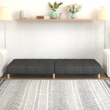 2-Seater Sofa Bed Dark Gray Fabric