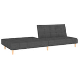 2-Seater Sofa Bed Dark Gray Fabric