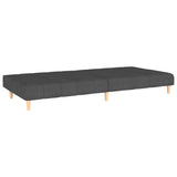 2-Seater Sofa Bed Dark Gray Fabric