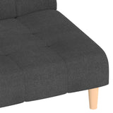 2-Seater Sofa Bed Dark Gray Fabric