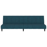 2-Seater Sofa Bed Blue Velvet