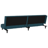 2-Seater Sofa Bed Blue Velvet