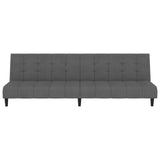 2-Seater Sofa Bed Dark Gray Velvet