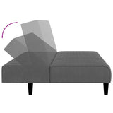 2-Seater Sofa Bed Dark Gray Velvet