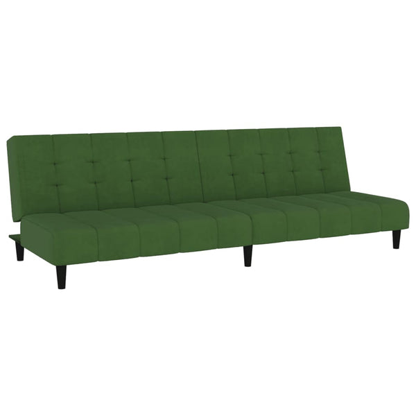 2-Seater Sofa Bed Dark Green Velvet