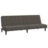 2-Seater Sofa Bed Dark Gray Velvet