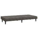 2-Seater Sofa Bed Dark Gray Velvet