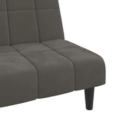 2-Seater Sofa Bed Dark Gray Velvet