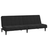 2-Seater Sofa Bed Black Velvet