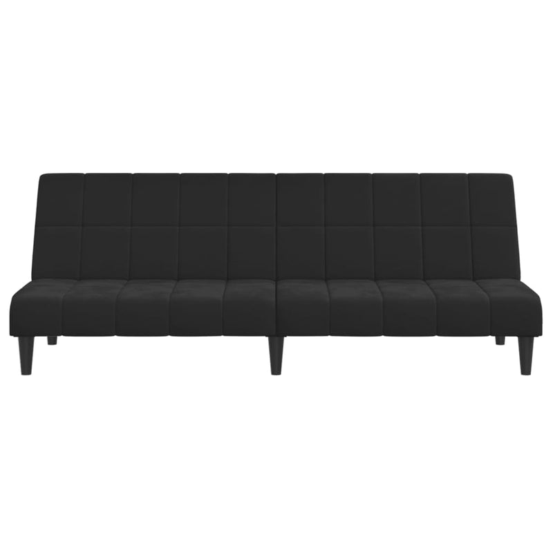 2-Seater Sofa Bed Black Velvet