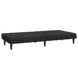 2-Seater Sofa Bed Black Velvet