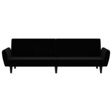 2-Seater Sofa Bed Black Velvet