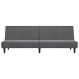 2-Seater Sofa Bed Dark Gray Velvet