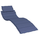 Sun Lounger Cushion Navy Blue Oxford Fabric