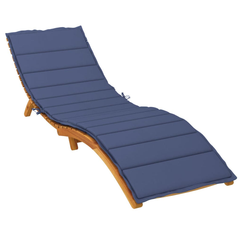 Sun Lounger Cushion Navy Blue Oxford Fabric