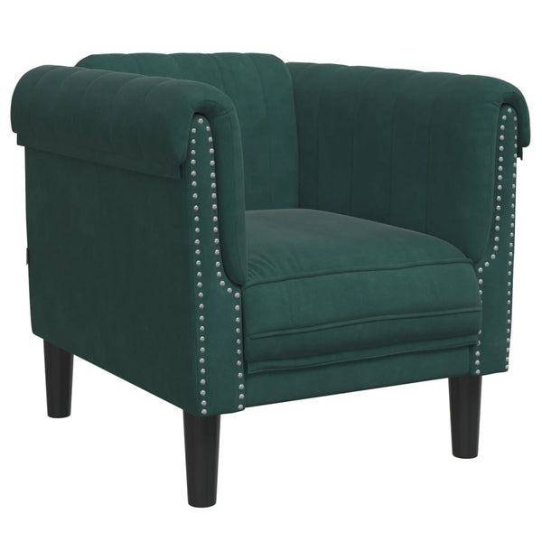 Sofa Chair Dark Green Velvet