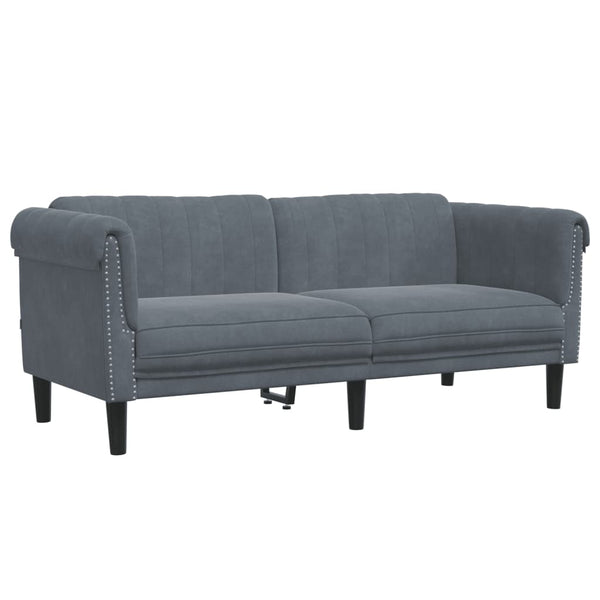 Sofa 2-Seater Dark Gray Velvet