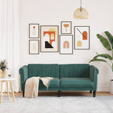 Sofa 2-Seater Dark Green Velvet