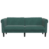 Sofa 2-Seater Dark Green Velvet