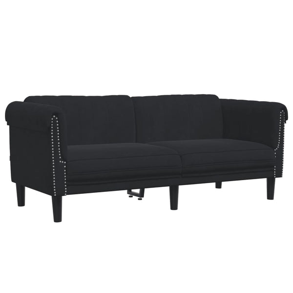 Sofa 2-Seater Black Velvet