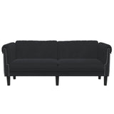 Sofa 2-Seater Black Velvet