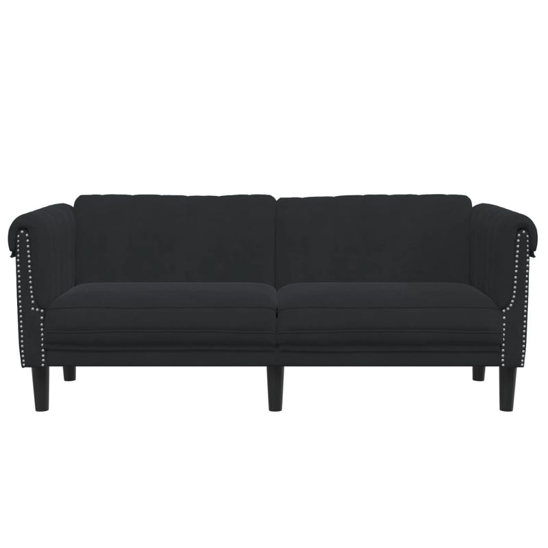 Sofa 2-Seater Black Velvet