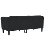 Sofa 2-Seater Black Velvet