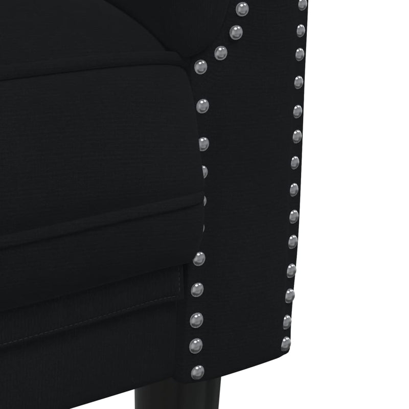 Sofa 2-Seater Black Velvet