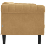 Sofa 2-Seater Brown Velvet