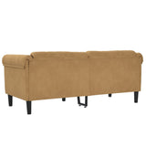 Sofa 2-Seater Brown Velvet