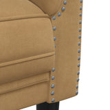 Sofa 2-Seater Brown Velvet