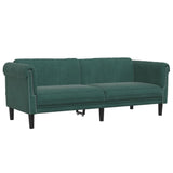 Sofa 3-Seater Dark Green Velvet