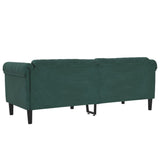 Sofa 3-Seater Dark Green Velvet