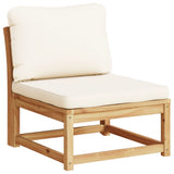 5 Piece Patio Lounge Set with Cushions Solid Wood Acacia