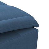 Massage Chaise Lounge with Bolster Blue Fabric