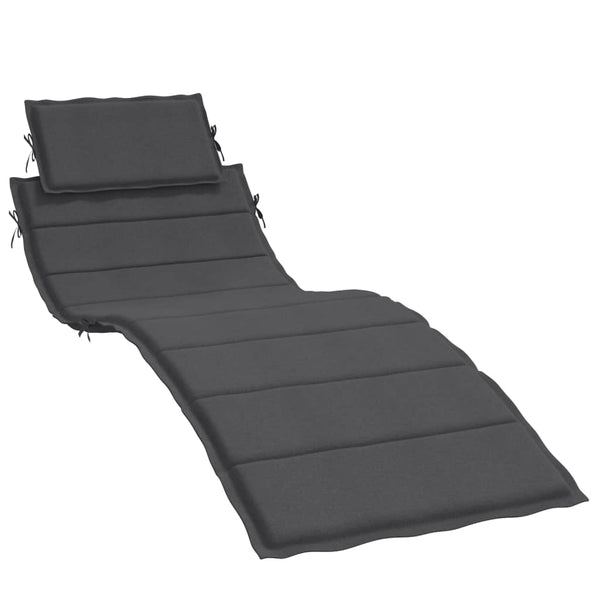 Sun Lounger Cushion Melange Anthracite 73.2"x22.8"x1.2" Fabric