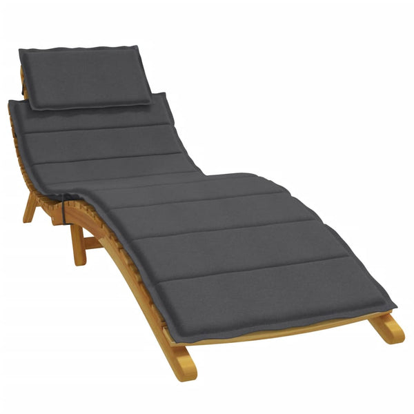 Sun Lounger Cushion Melange Anthracite 73.2"x22.8"x1.2" Fabric