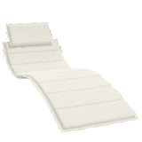 Sun Lounger Cushion Melange Cream 73.2"x22.8"x1.2" Fabric