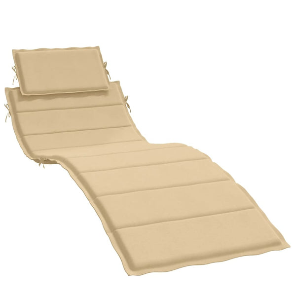 Sun Lounger Cushion Melange Beige 73.2"x22.8"x1.2" Fabric