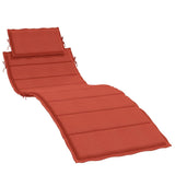 Sun Lounger Cushion Melange Red 73.2"x22.8"x1.2" Fabric