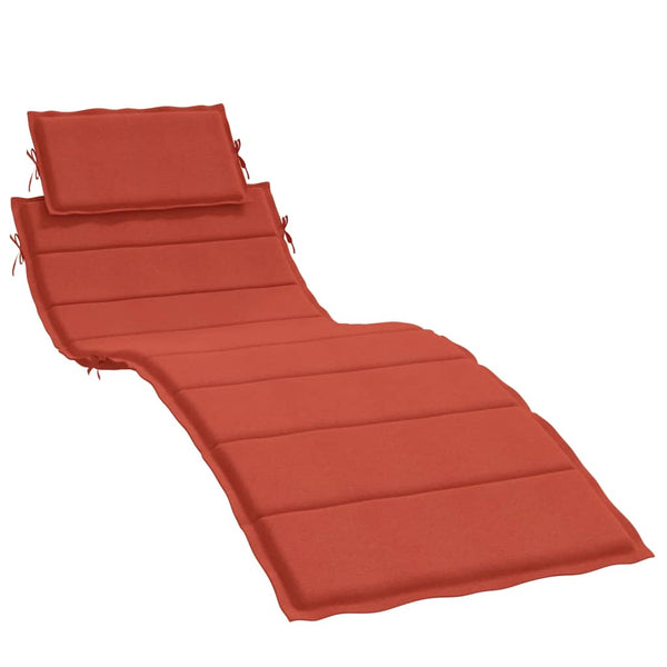 Sun Lounger Cushion Melange Red 73.2"x22.8"x1.2" Fabric