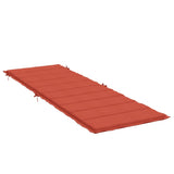 Sun Lounger Cushion Melange Red 73.2"x22.8"x1.2" Fabric