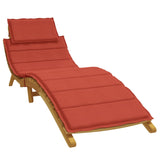 Sun Lounger Cushion Melange Red 73.2"x22.8"x1.2" Fabric